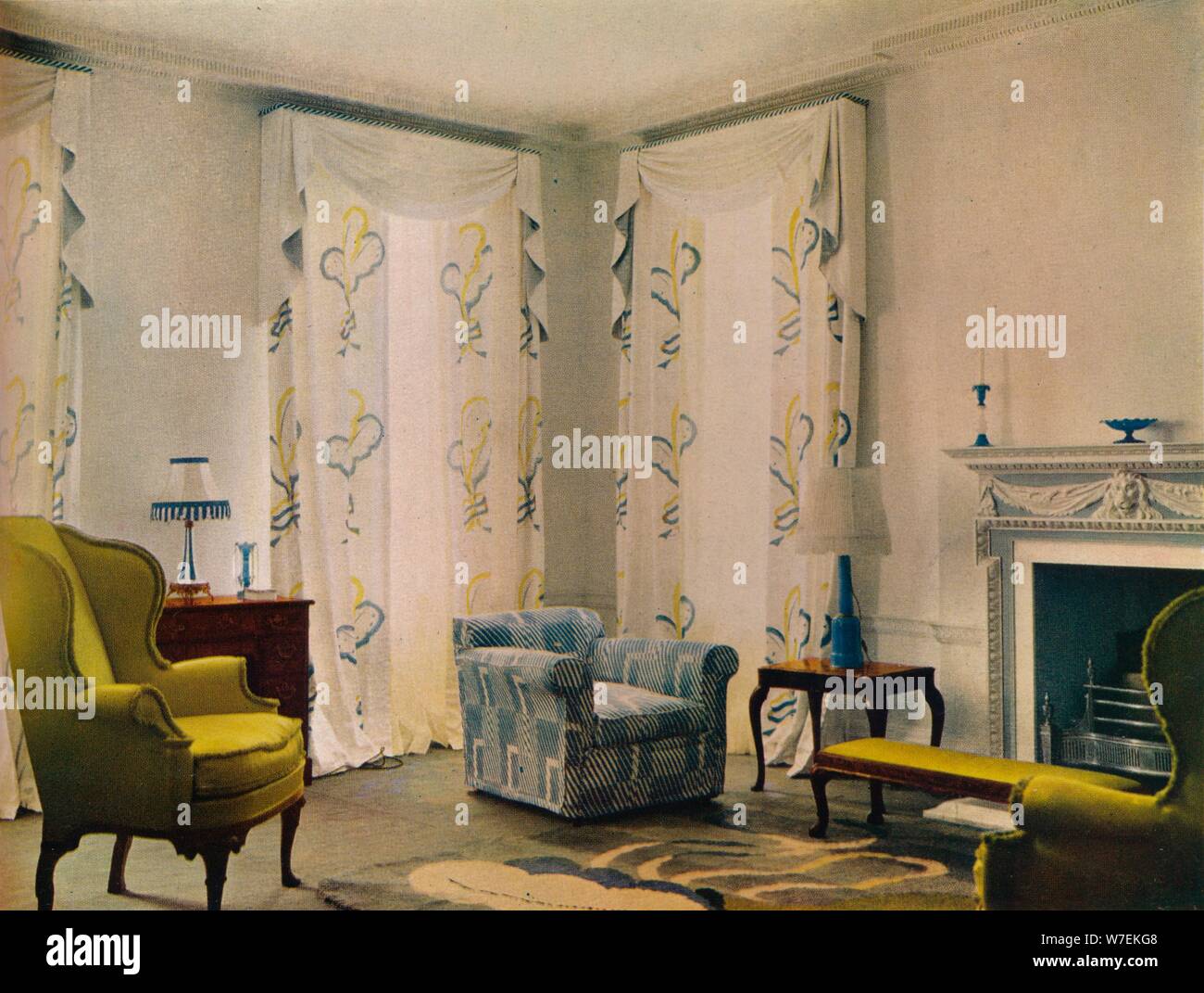 La camera di mattina in casa del signor Vestey a 9 Templewood Avenue, Hampstead, Londra, 1932. Artista: sconosciuto. Foto Stock