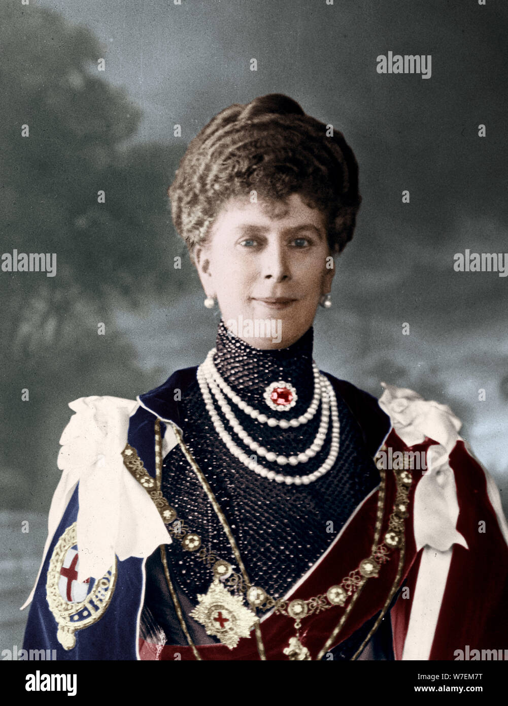 Queen Mary, consorte del re Giorgio V del Regno Unito, c1910s(?). Artista: sconosciuto. Foto Stock
