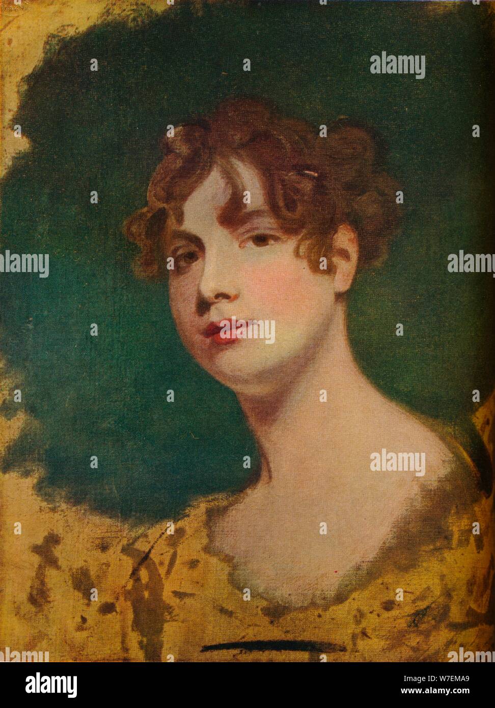 'Sketch di una testa femminile", XVIII secolo. Artista: George Romney. Foto Stock