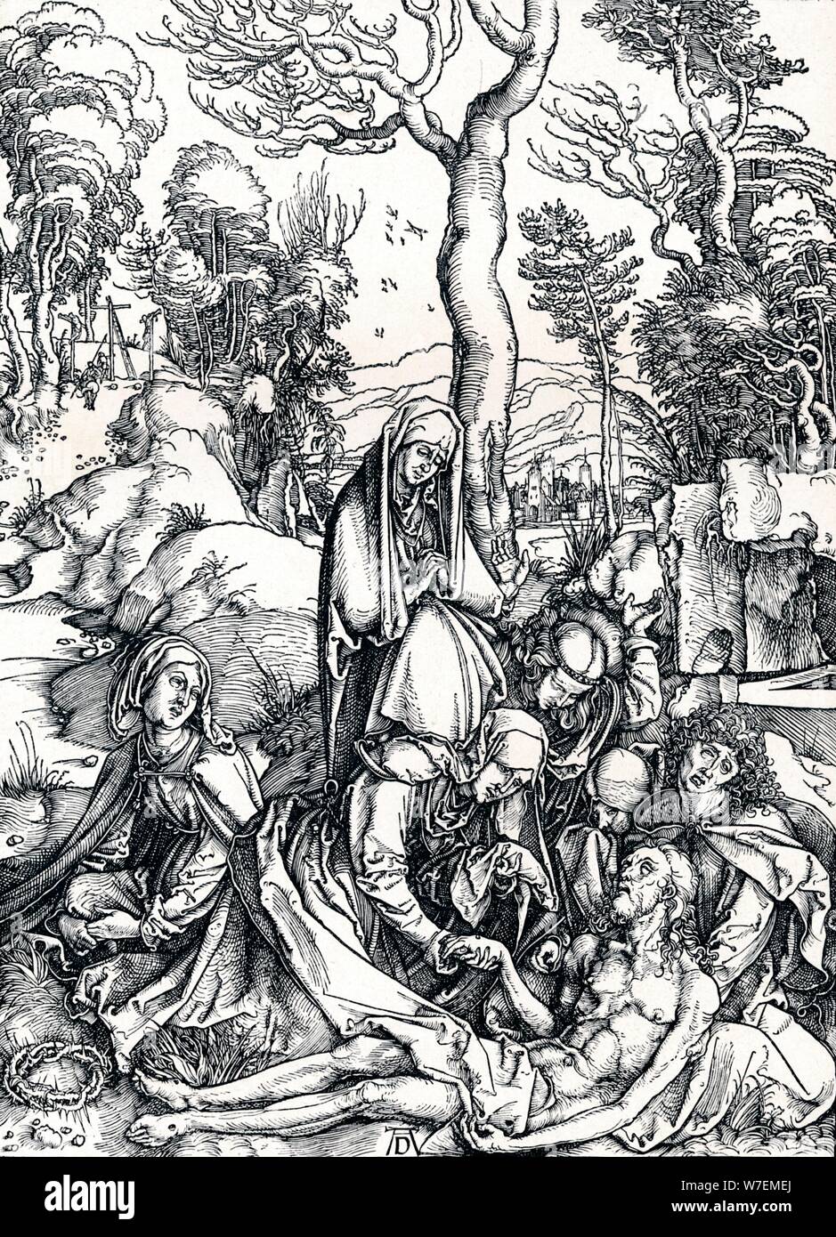 " Il lamento di Cristo, 1498 (1906). Artista: Albrecht Dürer. Foto Stock