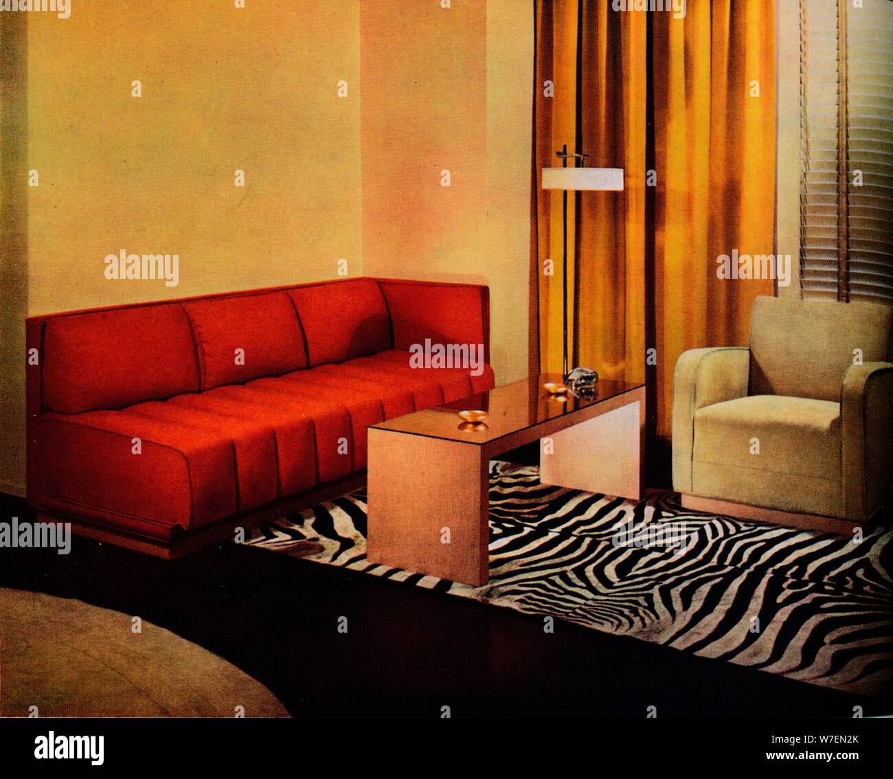 Un angolo del designer americano Walter Dorwin Teague il proprio soggiorno', C1940. Artista: sconosciuto. Foto Stock