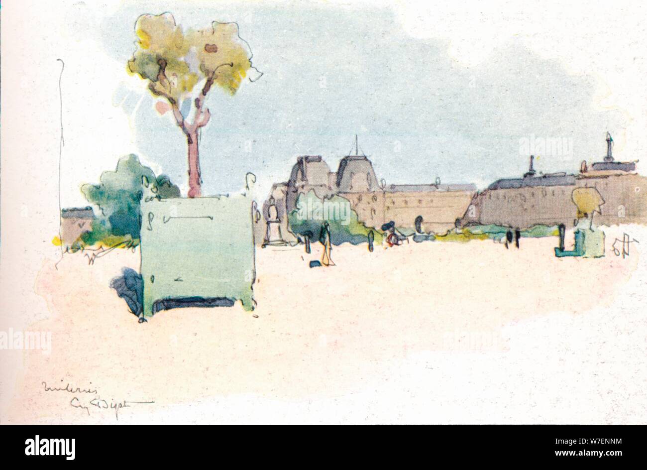 'Les Tuileries", 1915. Artista: Eugene Bejot. Foto Stock