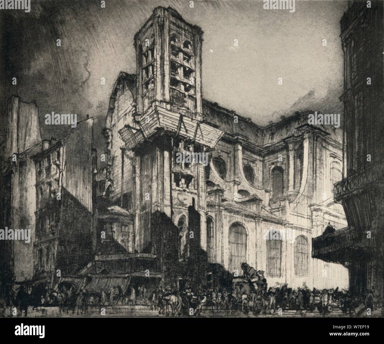 " Chiesa di San Nicholas-du-Chardonnet', 1915. Artista: Frank Brangwyn. Foto Stock