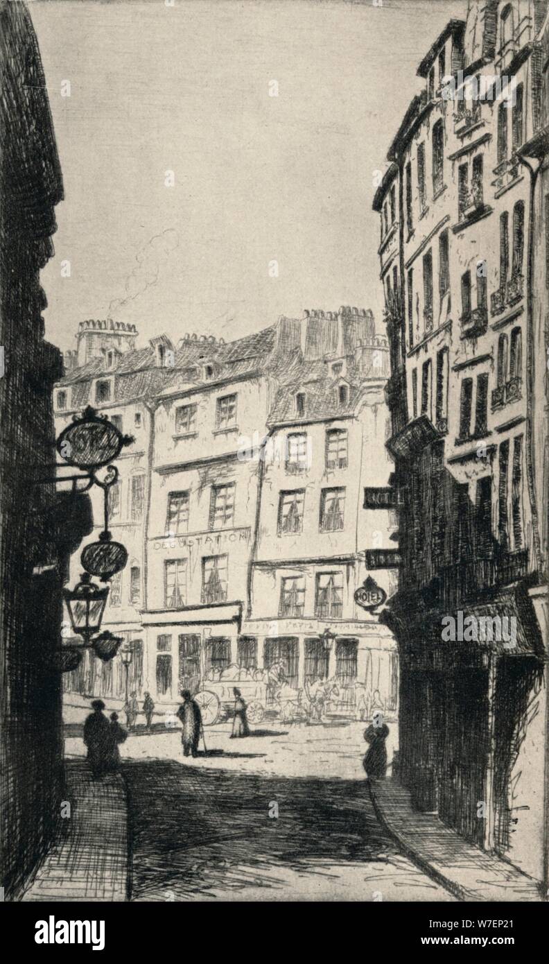 'Rue de la Harpe', 1915. Artista: George T Plowman. Foto Stock
