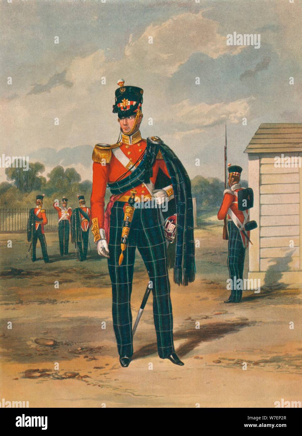 "74a Montanari (ora il secondo battaglione Highland Light Infantry)', 1853 (1909). Artista: J Harris. Foto Stock