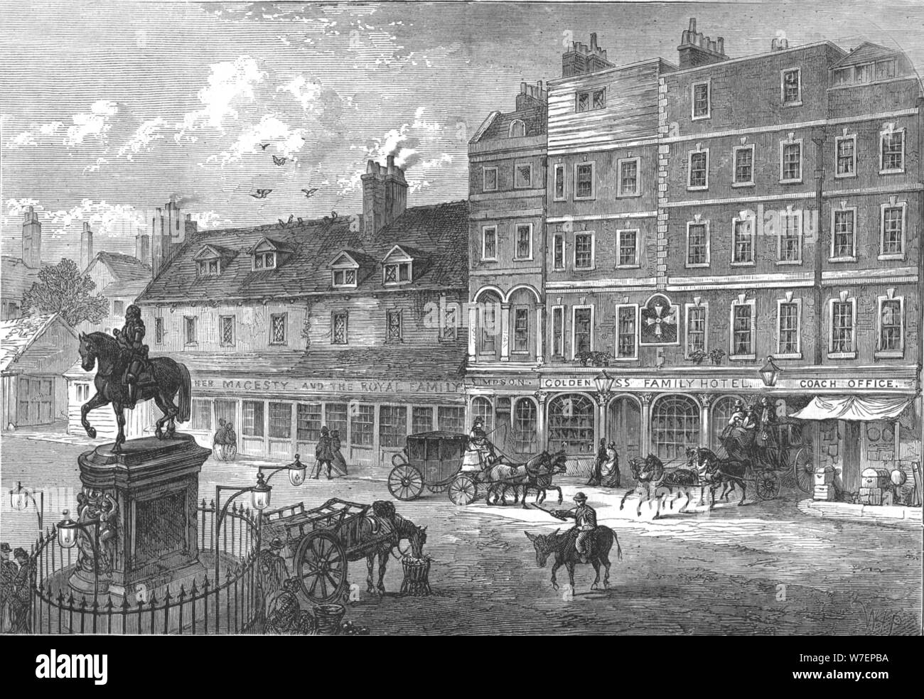 Charing Cross, 1750 (1897). Artisti: Cassell & Co, sconosciuto. Foto Stock