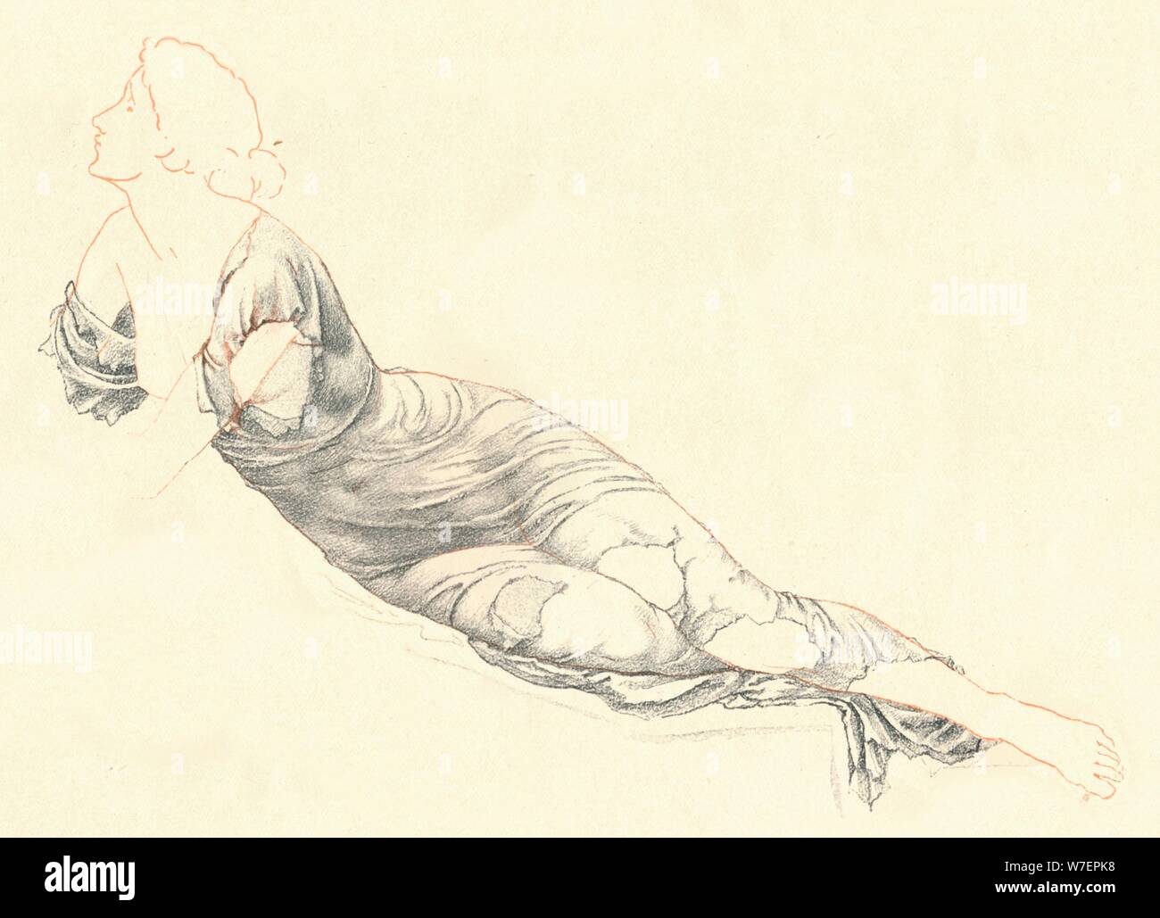 'Studiare in drappeggi', C1900. Artista: Henry Holiday. Foto Stock