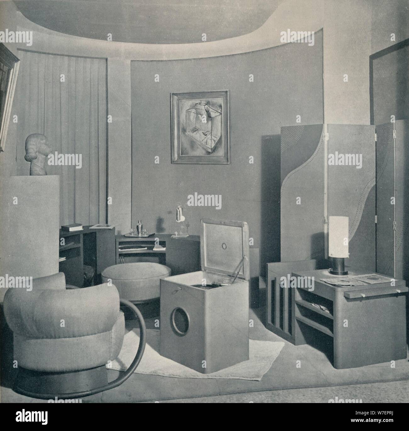 "Boudoir dal Salon des Artistes Decorateurs, 1929, da dim', C1930. Foto Stock