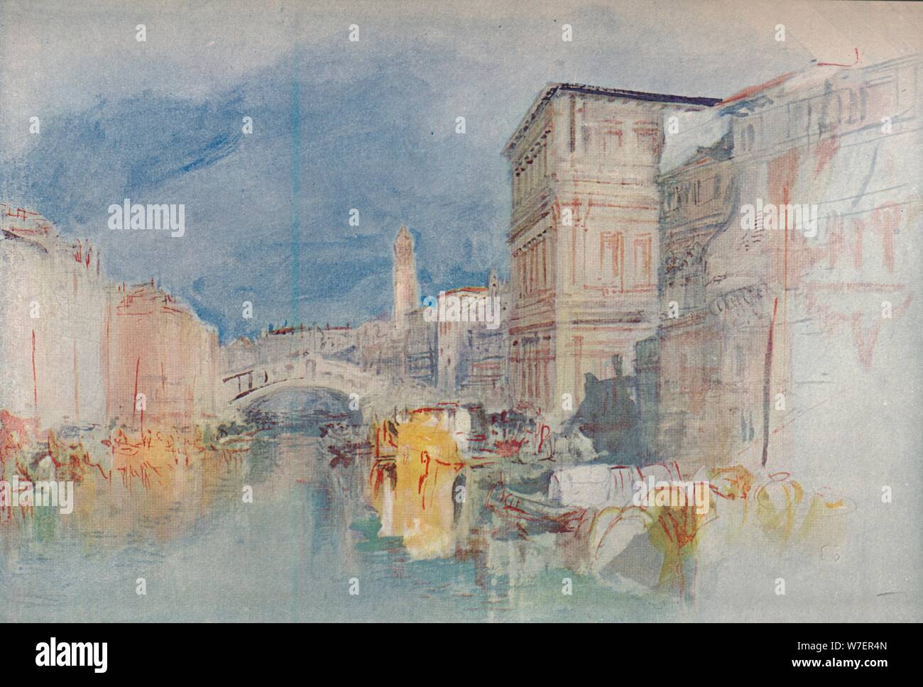 'Venezia: Casa Grimani e Rialto', 1909. Artista: JMW Turner. Foto Stock