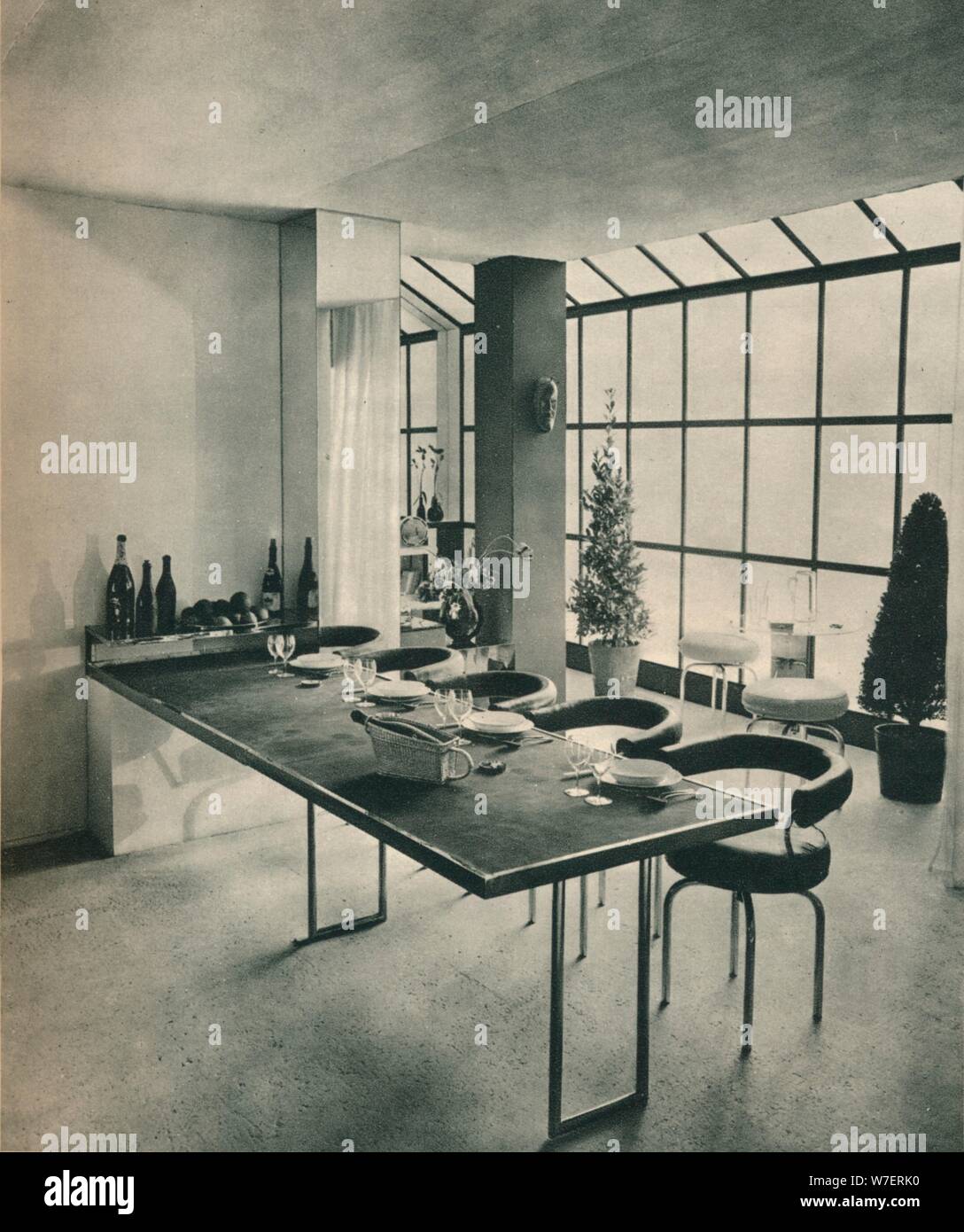 "Il 1928 Sala da pranzo", 1928. Artista: Charlotte Perriand. Foto Stock