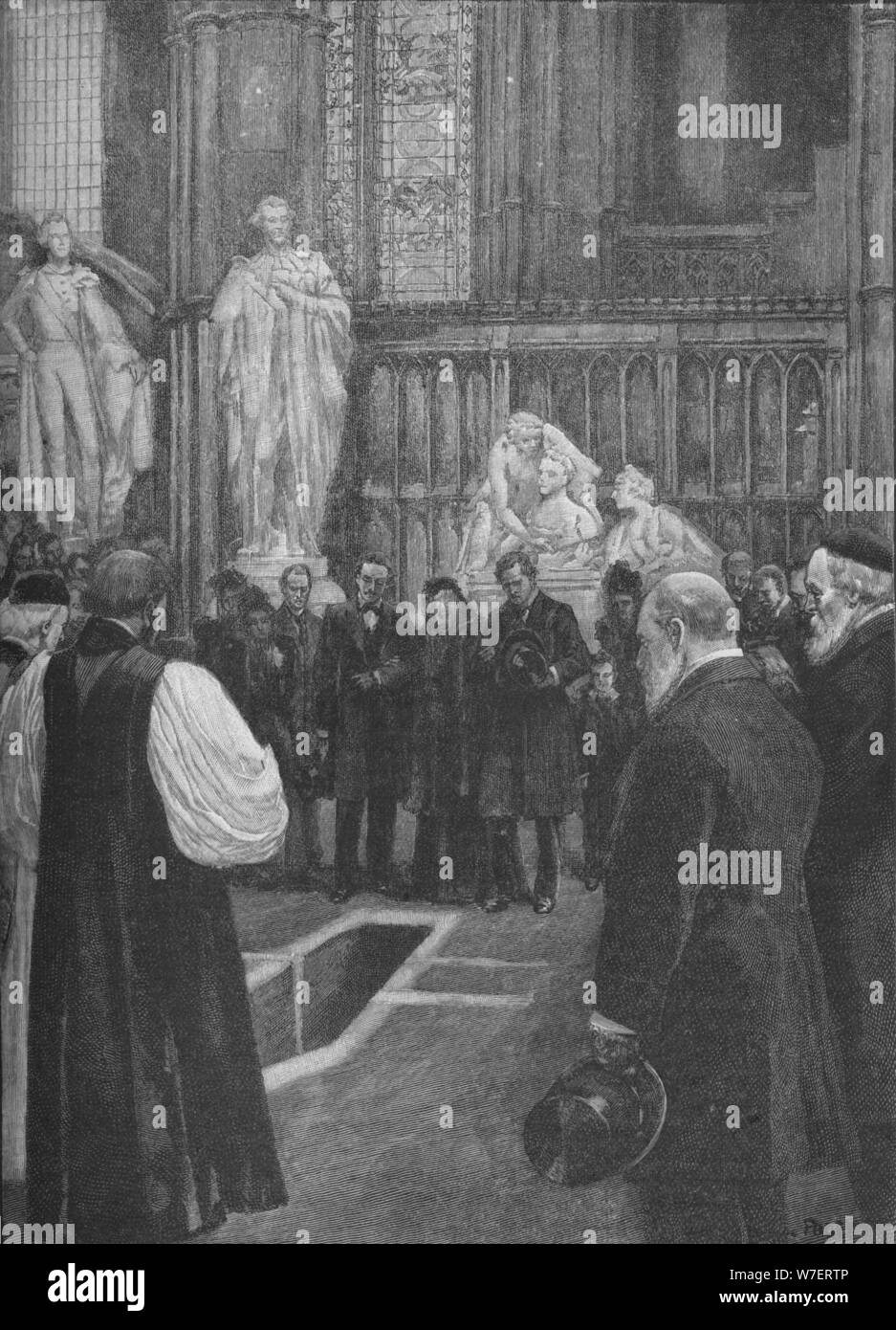 Funerali di William Ewart Gladstone nell'Abbazia di Westminster, Londra, 1898 (1906). Artista: sconosciuto. Foto Stock