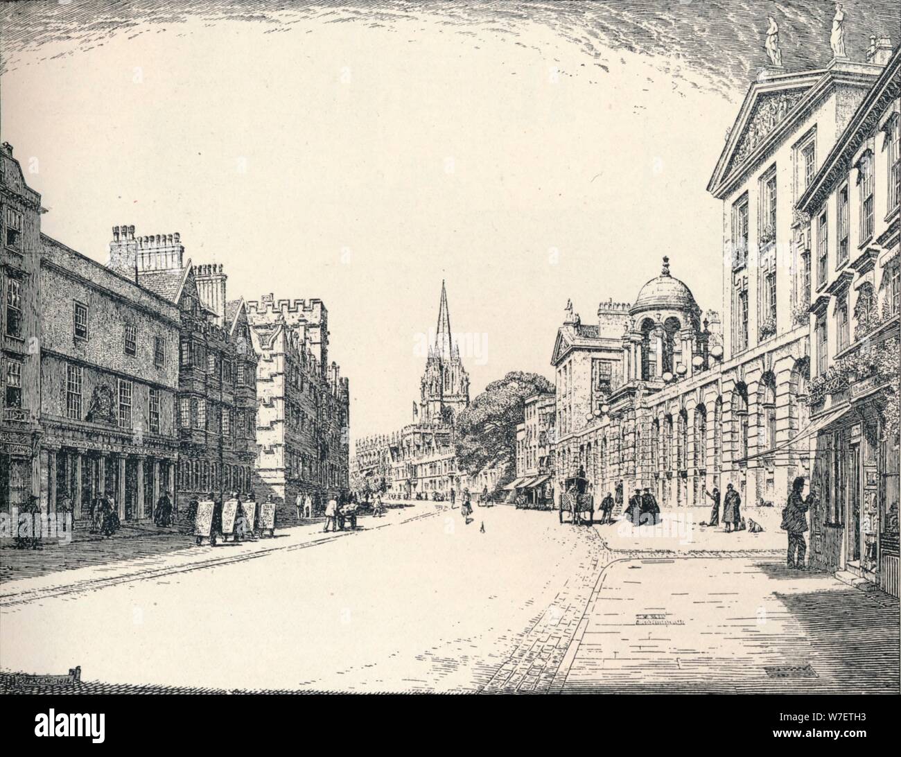 'High Street, Oxford', 1905. Artista: Edmund Hort nuovo. Foto Stock