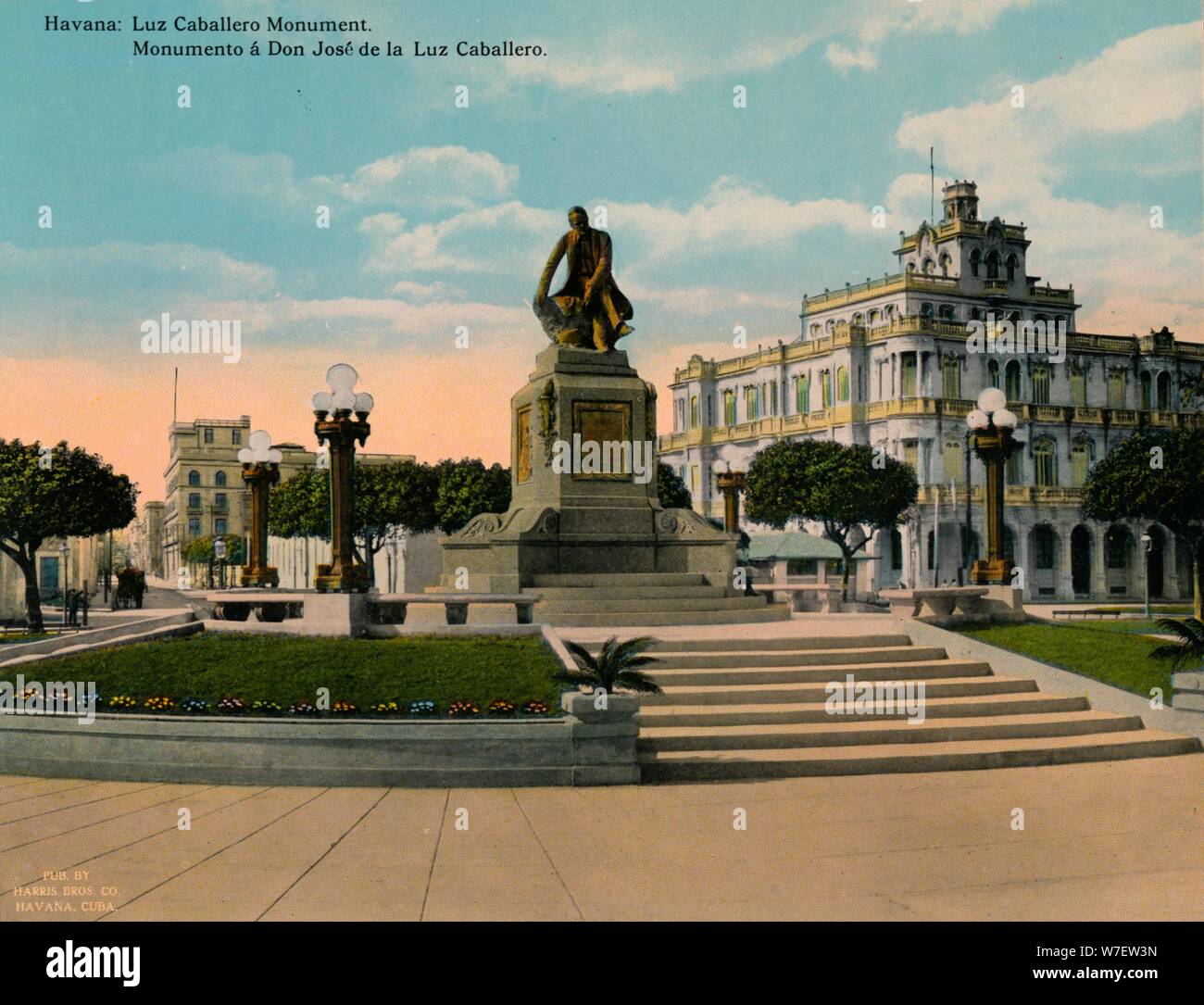 Monumento a studioso e filosofo Jose de la Luz Caballero, Havana, Cuba, c1920. Artista: sconosciuto. Foto Stock