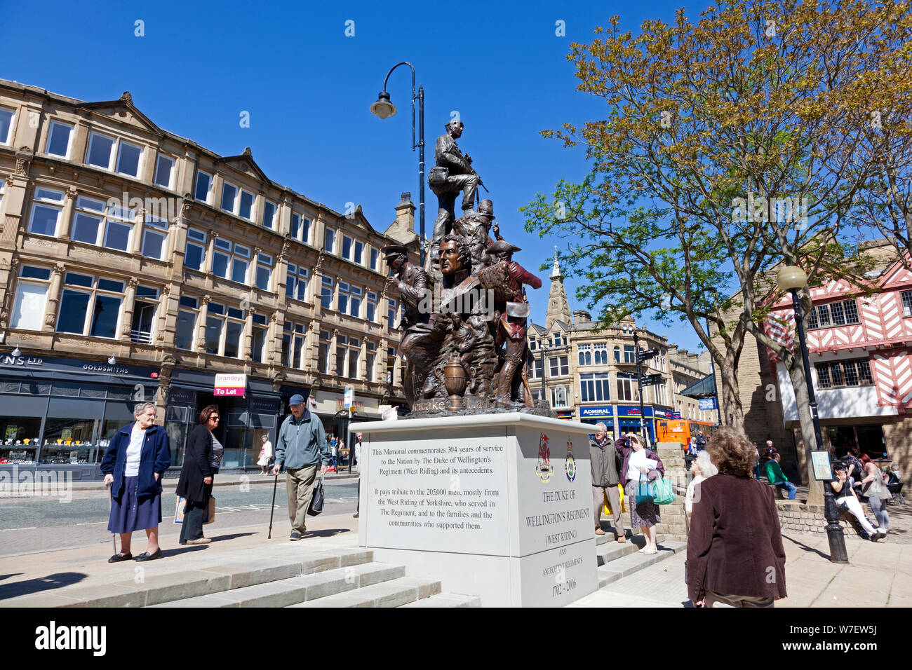 Il Duca di Wellington il reggimento Memorial Sculpture, Halifax, West Yorkshire Foto Stock
