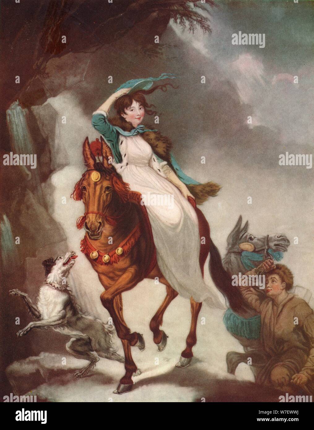 " Il Viaggiatore alpino", 1804. Artista: James Ward. Foto Stock