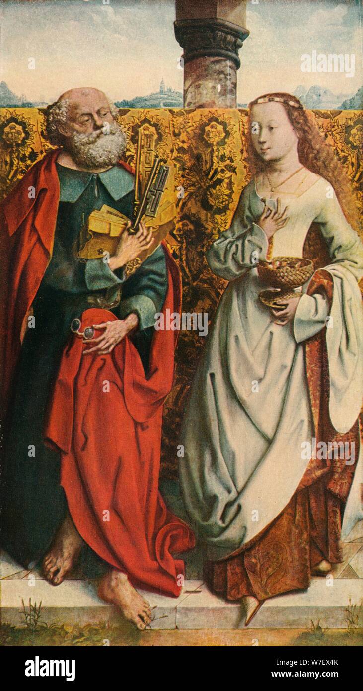 'Saints Pietro e Dorothy', C1505 (1909). Artista: sconosciuto. Foto Stock