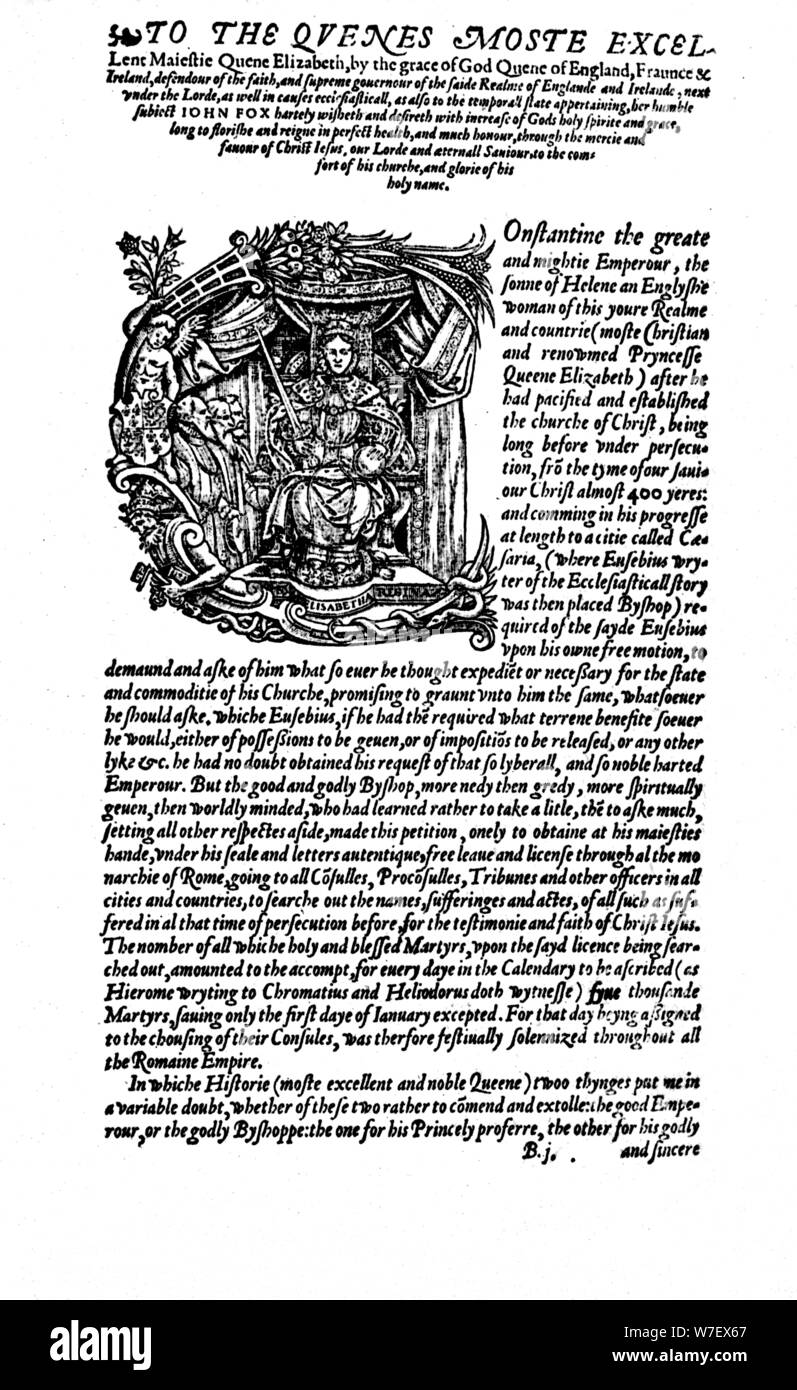 "Dai giorni di grande dediche - John Fox il libro dei martiri", 1563, (1946). Artista: sconosciuto. Foto Stock