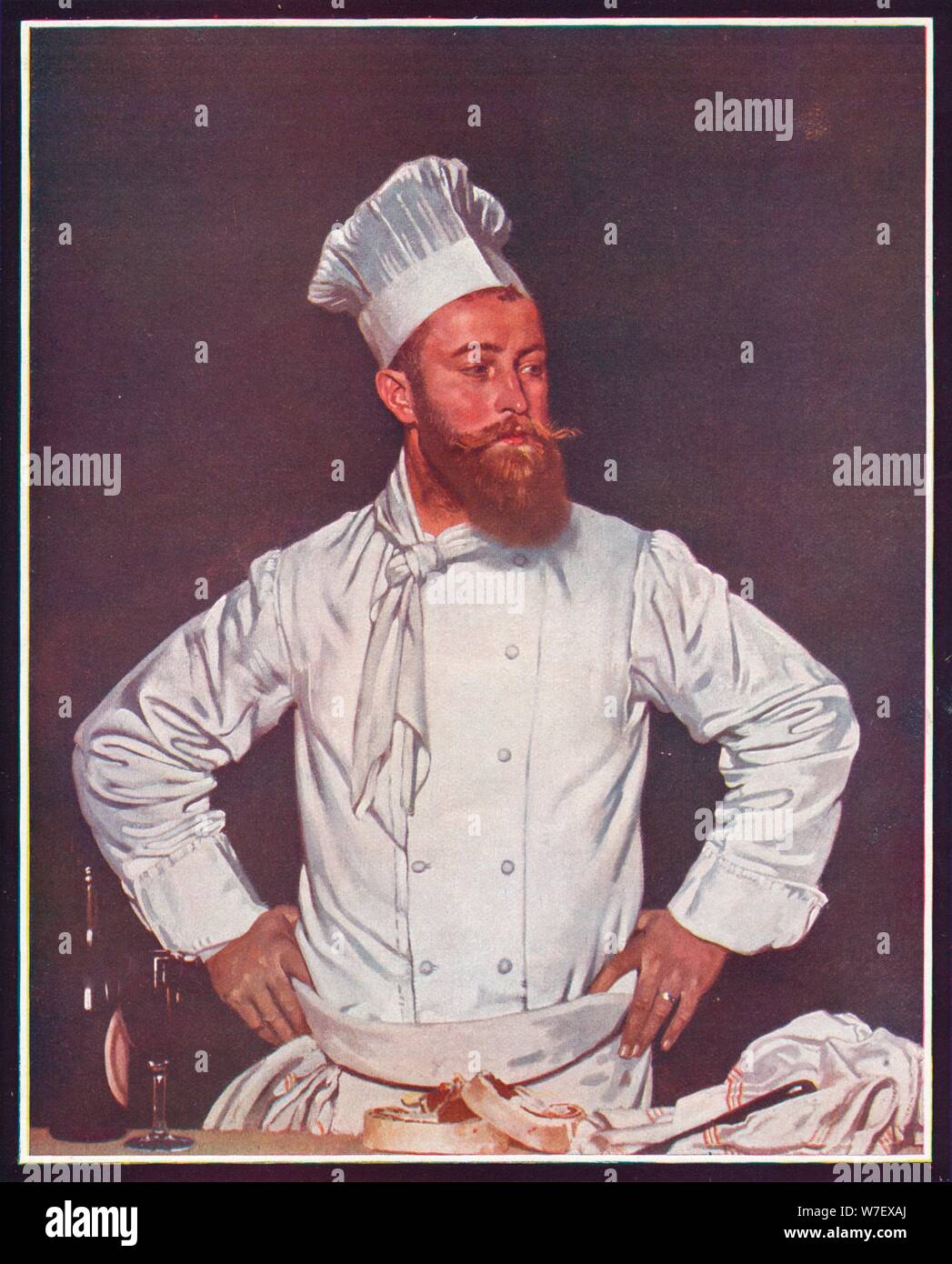 "Le Chef de l'Hôtel Chatham, Parigi', C1921. Artista: William Newenham Montague Orpen. Foto Stock