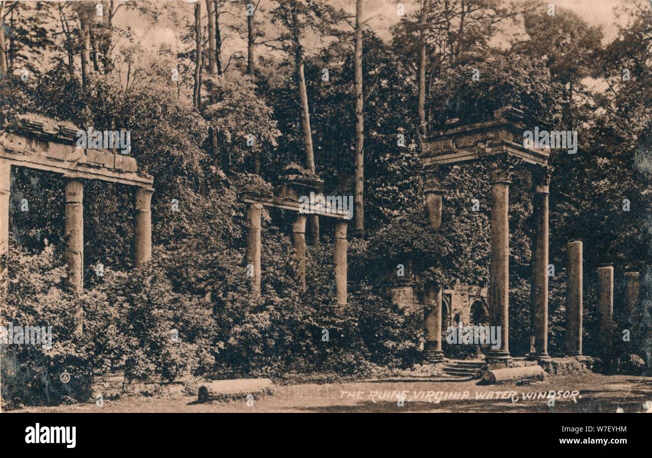 'Le Rovine, Virginia Water, Windsor', C1917. Artista: sconosciuto. Foto Stock