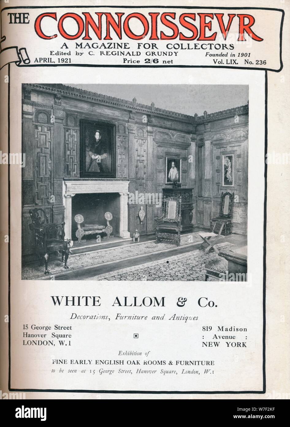 Coperchio del conoscitore, aprile 1921. Artista: sconosciuto. Foto Stock Coperchio del conoscitore, aprile 1921. Artista: sconosciuto. Foto Stock