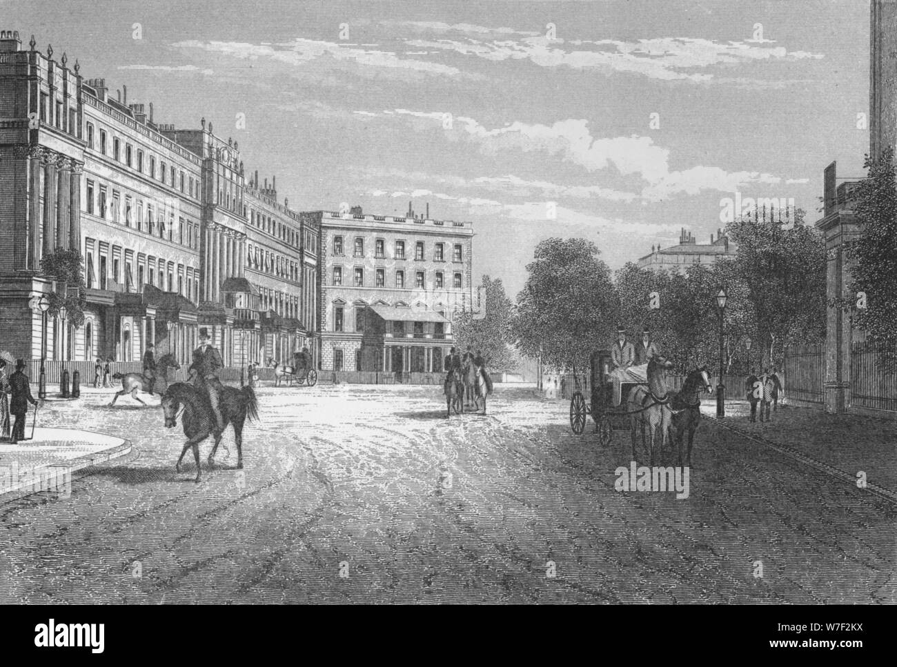 Belgrave Square, Westminster, London, c1850 (1878). Artista: sconosciuto. Foto Stock