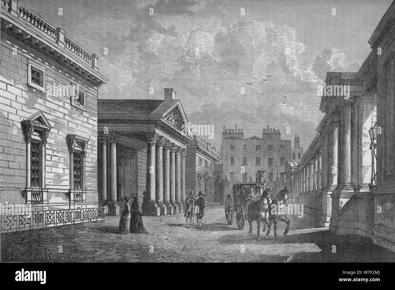 Parte anteriore del Carlton House, Westminster, London, c1820 (1878). Artista: sconosciuto. Foto Stock