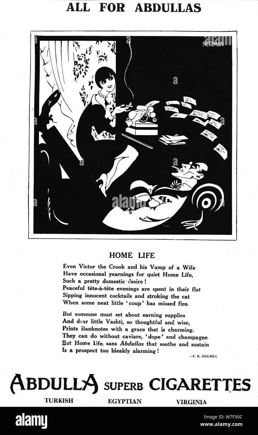 "Tutti per Abdullas - Home Vita", 1927. Artista: sconosciuto. Foto Stock