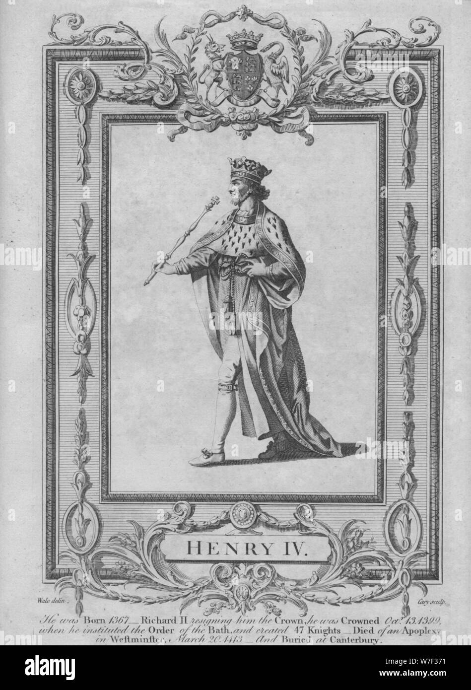 "Henry IV", 1783. Artisti: Samuel Wale, John Cary. Foto Stock