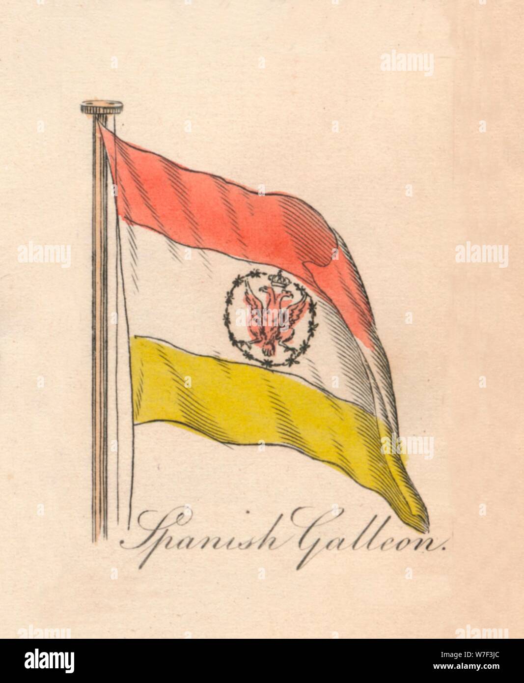 'Spanish galeone', 1838. Artista: sconosciuto. Foto Stock