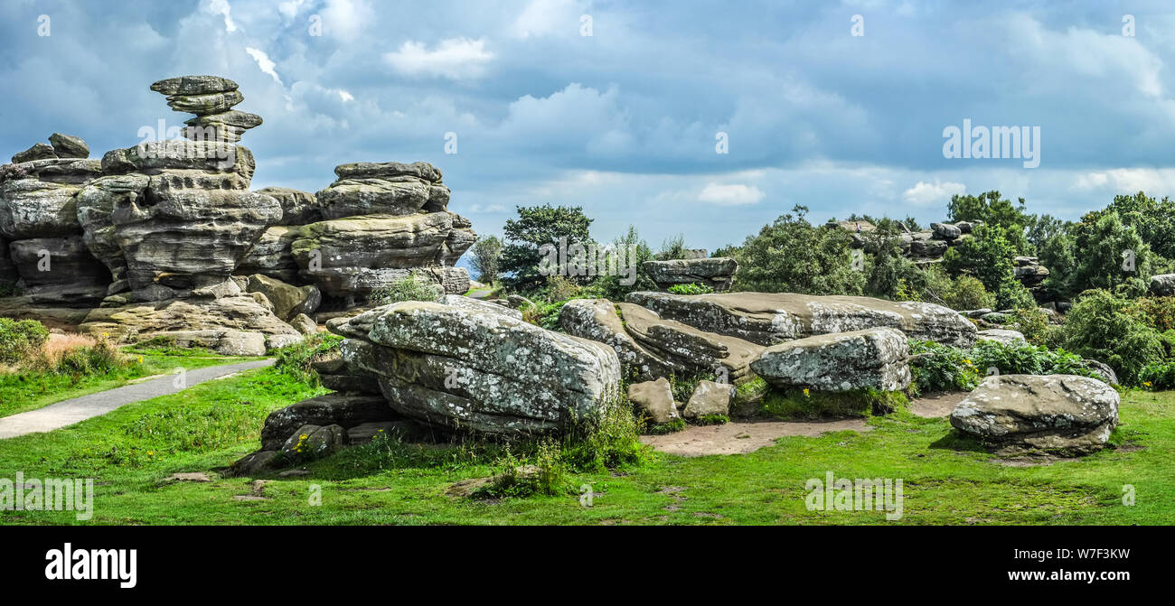 Brimham Rocks, North Yorkshire Foto Stock