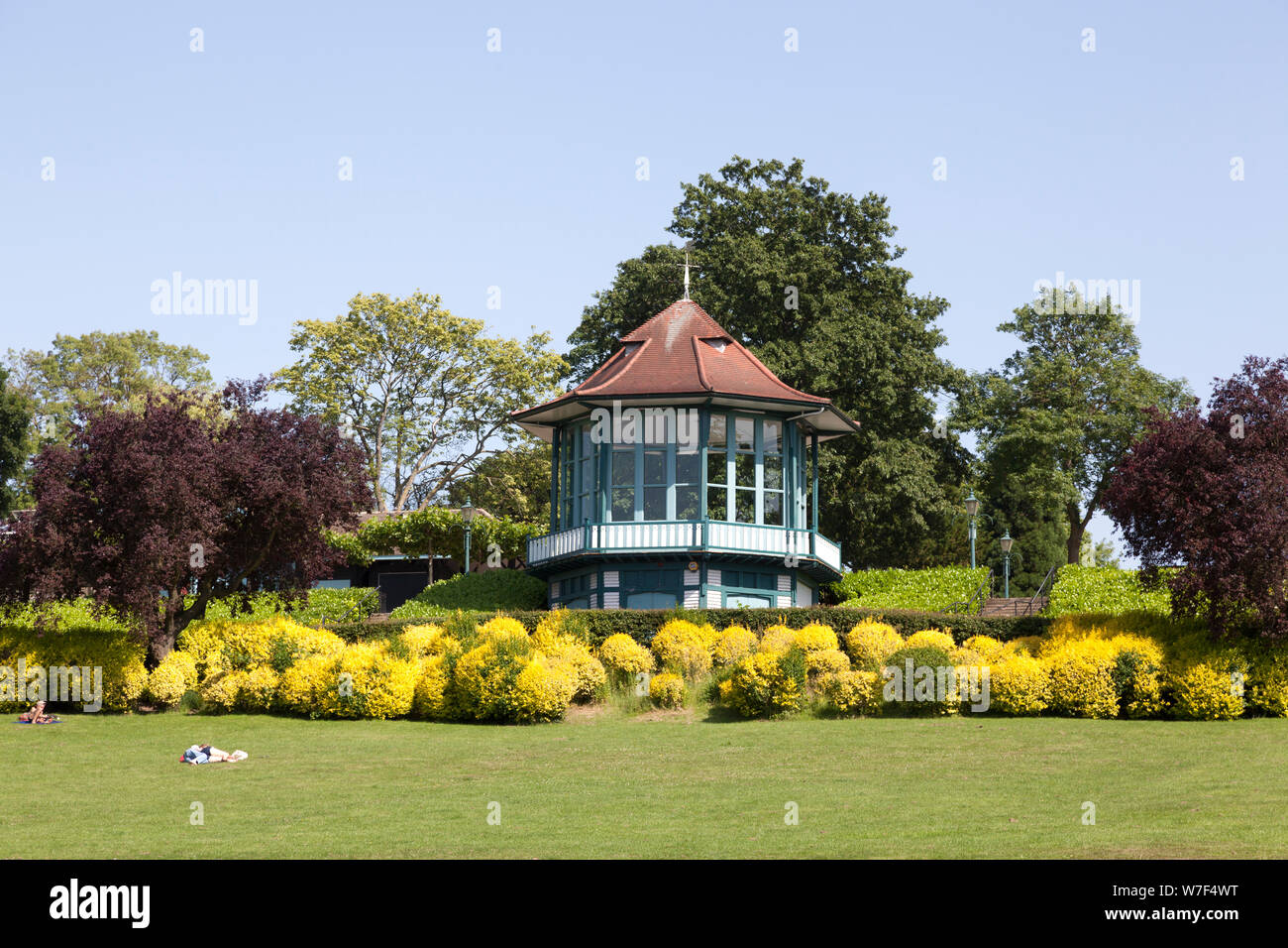 Il palco per spettacoli all'Horniman Gardens, Forest Hill, Londra Foto Stock