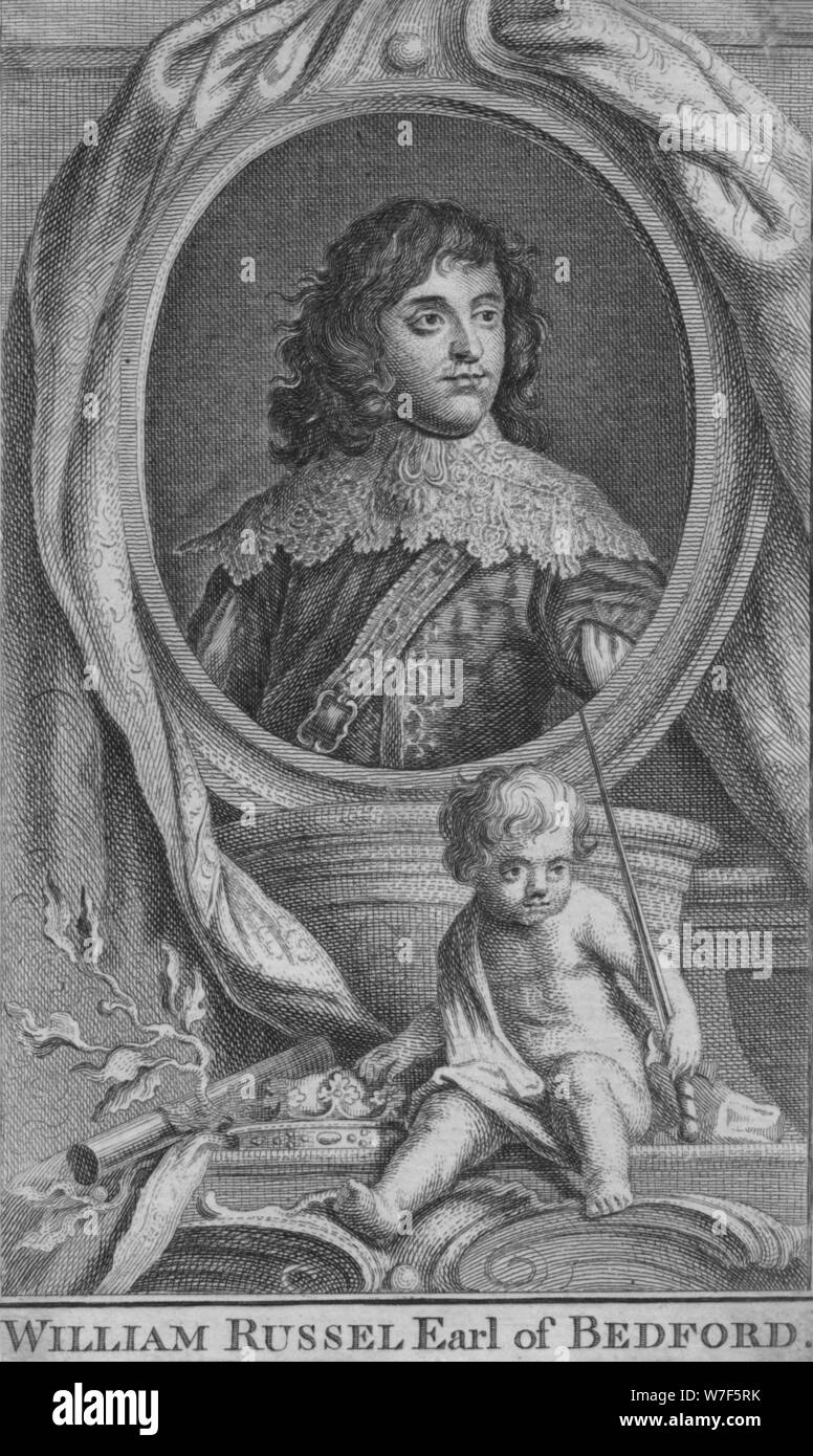 'William Russel Earl of Bedford', C1742. Artista: Jacobus Houbraken. Foto Stock