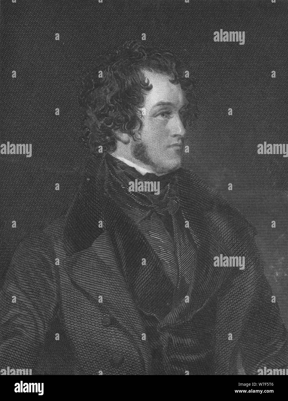 'Mr. Harrison Ainsworth', C1840. Artista: WC Edwards. Foto Stock