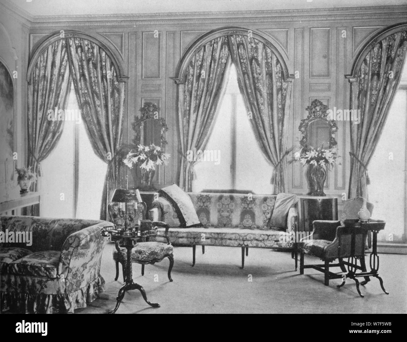 Estremità anteriore del disegno camera, casa di Charles H Sabin, New York, 1922. Artista: sconosciuto. Foto Stock