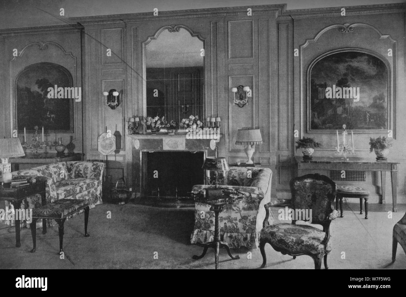 Sala da disegno, casa di Charles H Sabin, New York, 1922. Artista: sconosciuto. Foto Stock