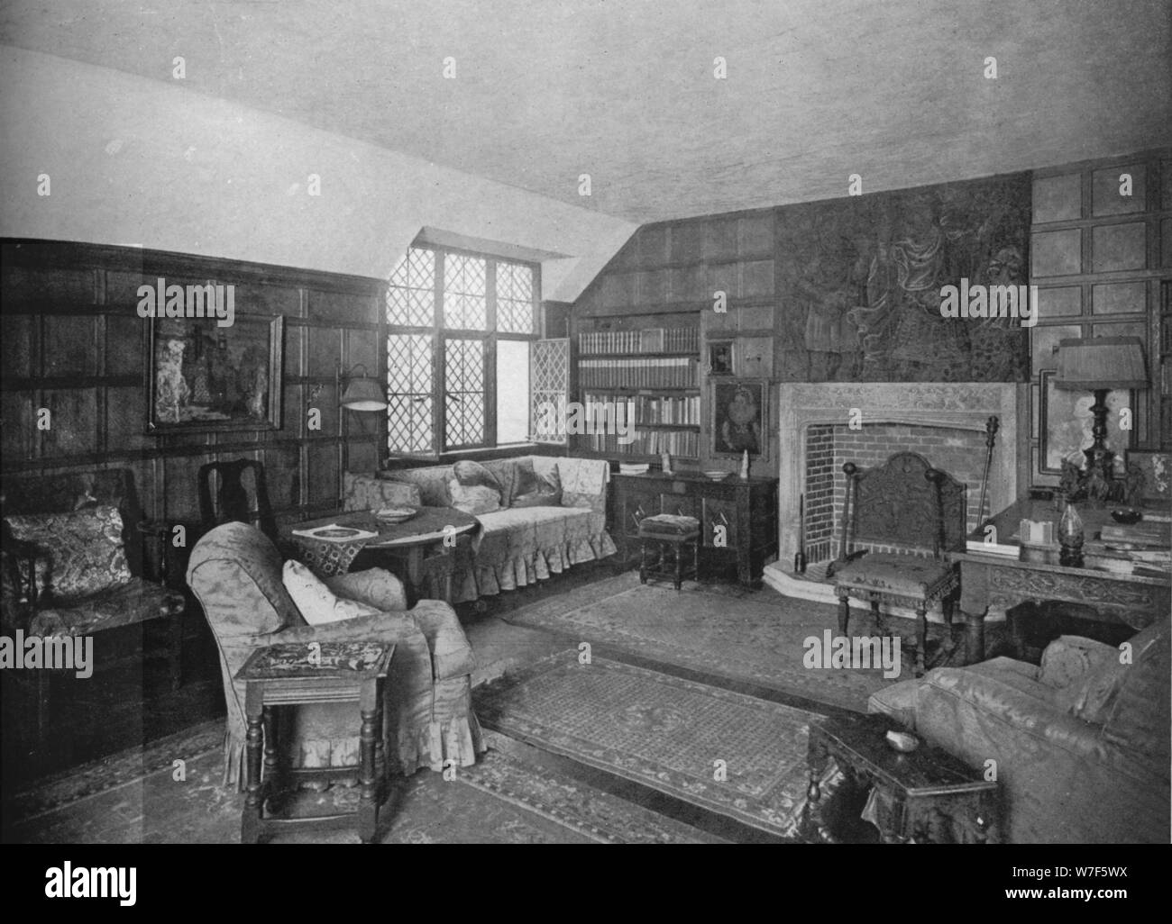 Soggiorno, ufficio e residenza di Frederick Sterner, New York, 1922. Artista: sconosciuto. Foto Stock