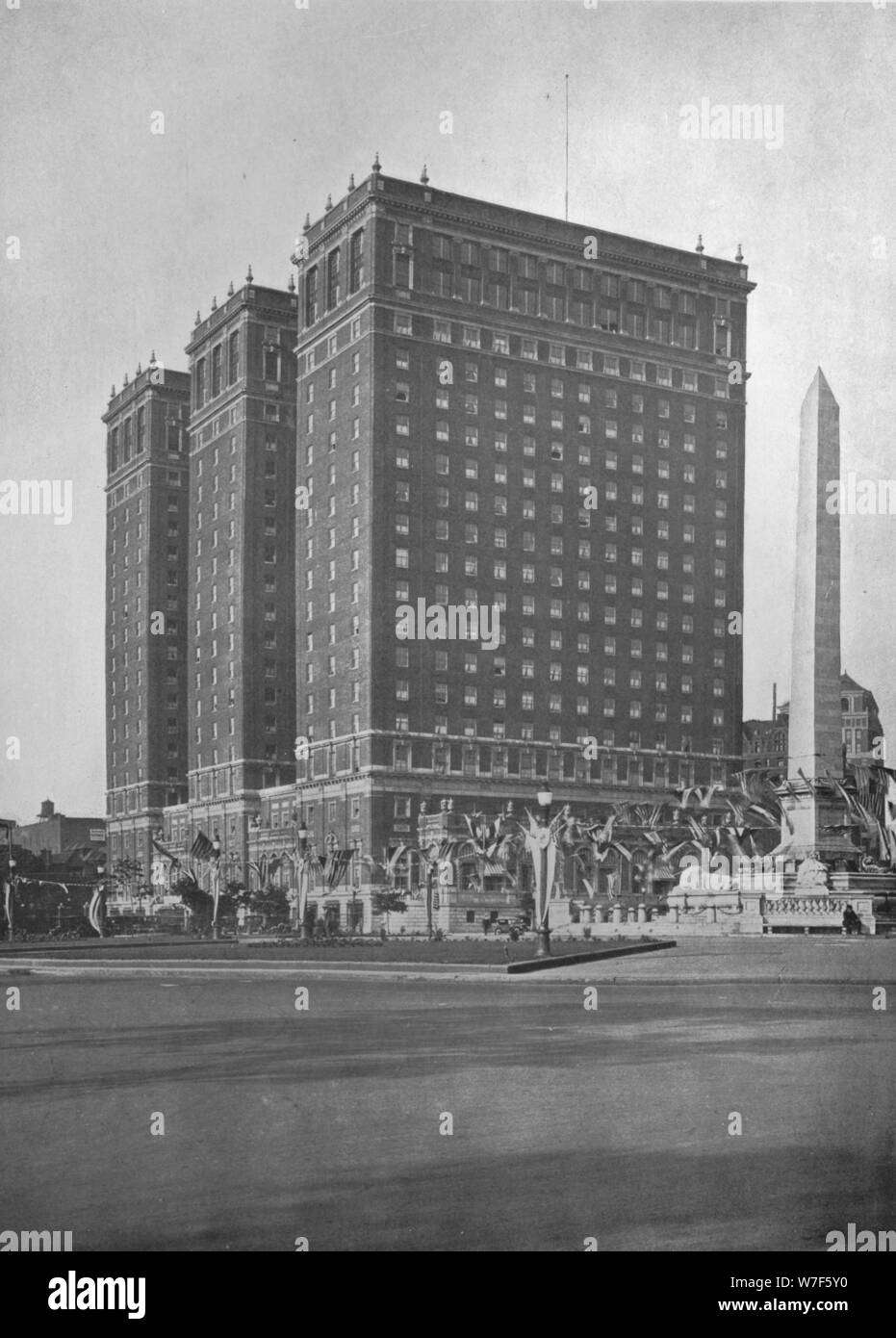 Vista generale da Niagara Square Hotel Statler, Buffalo, New York, 1923. Artista: sconosciuto. Foto Stock