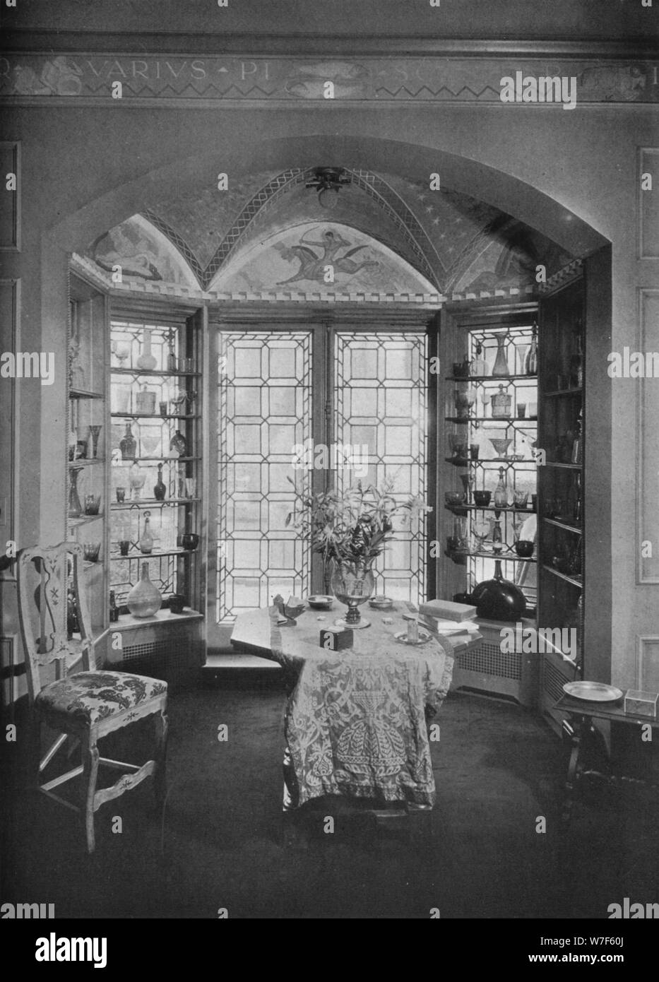 Una estremità della sala colazione, casa di Beniamino legno, New York, 1926. Artista: sconosciuto. Foto Stock