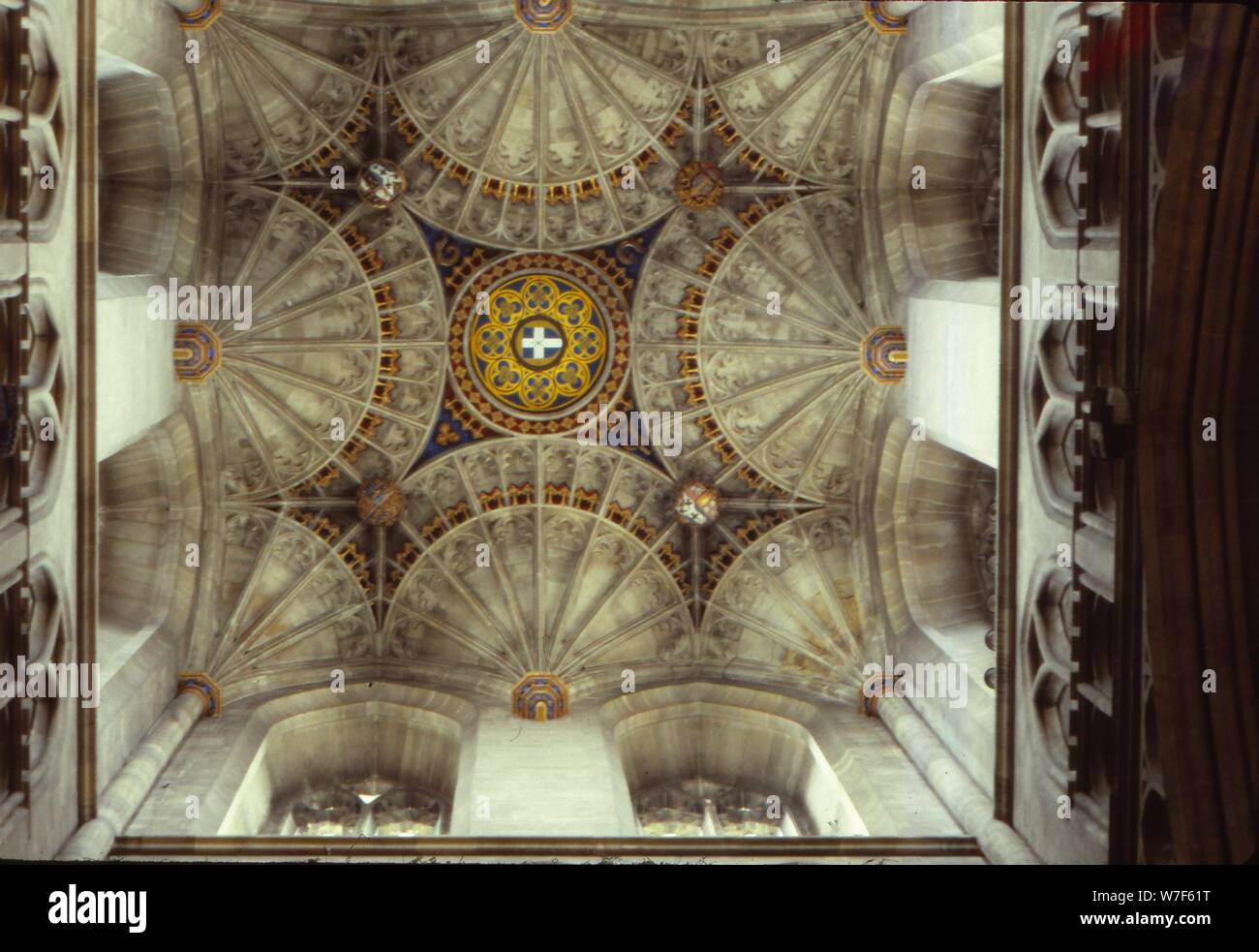 Vaulting ventola nella Cattedrale di Canterbury, nel Kent, Inghilterra, xx secolo. Artista: CM Dixon. Foto Stock
