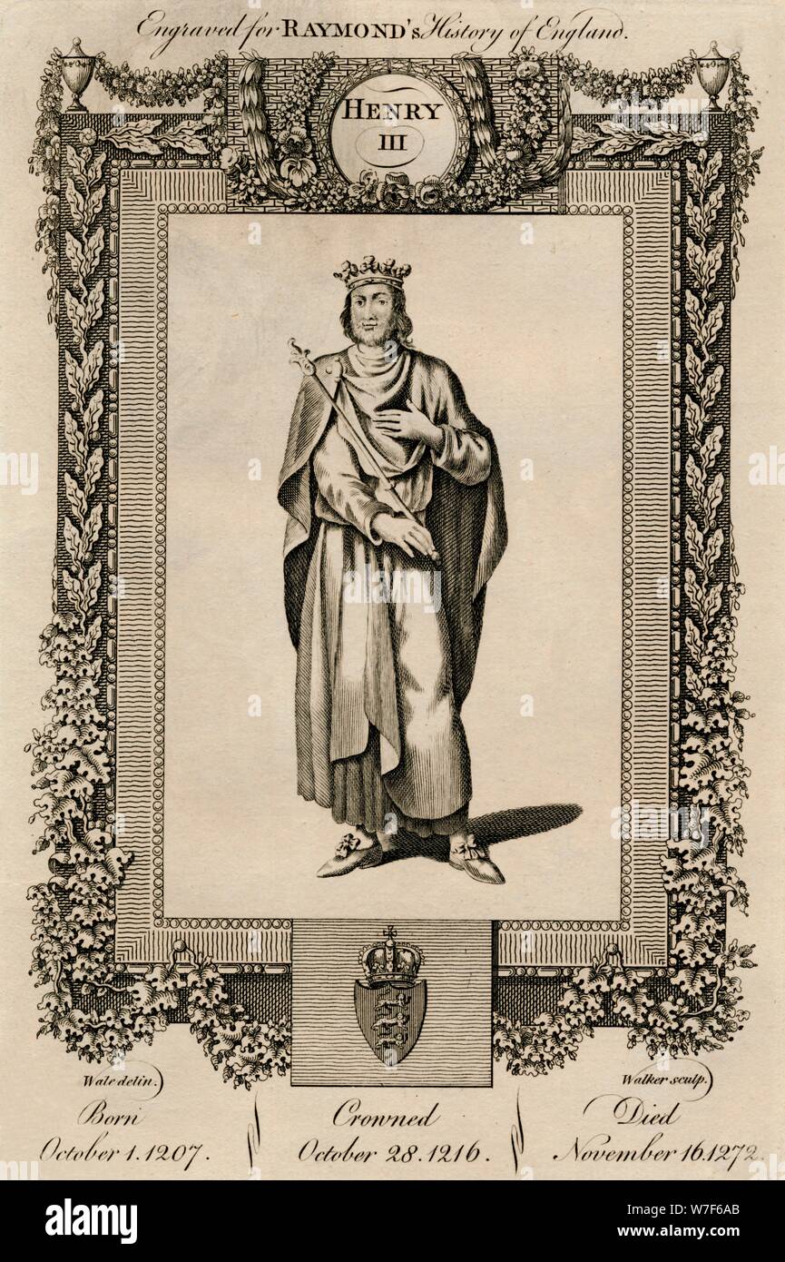 "Enrico III', (1207-1272), c1787. Artista: sconosciuto. Foto Stock