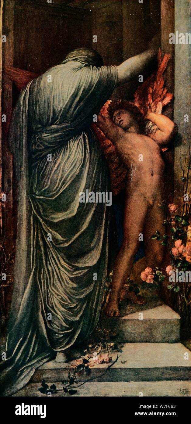 "L'Amore e morte', c1877, (1917). Artista: George Frederick Watts. Foto Stock