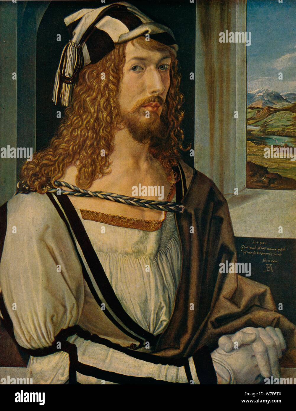 "Autorretrato', (Self-portrait), 1498, (c1934). Artista: Albrecht Dürer. Foto Stock
