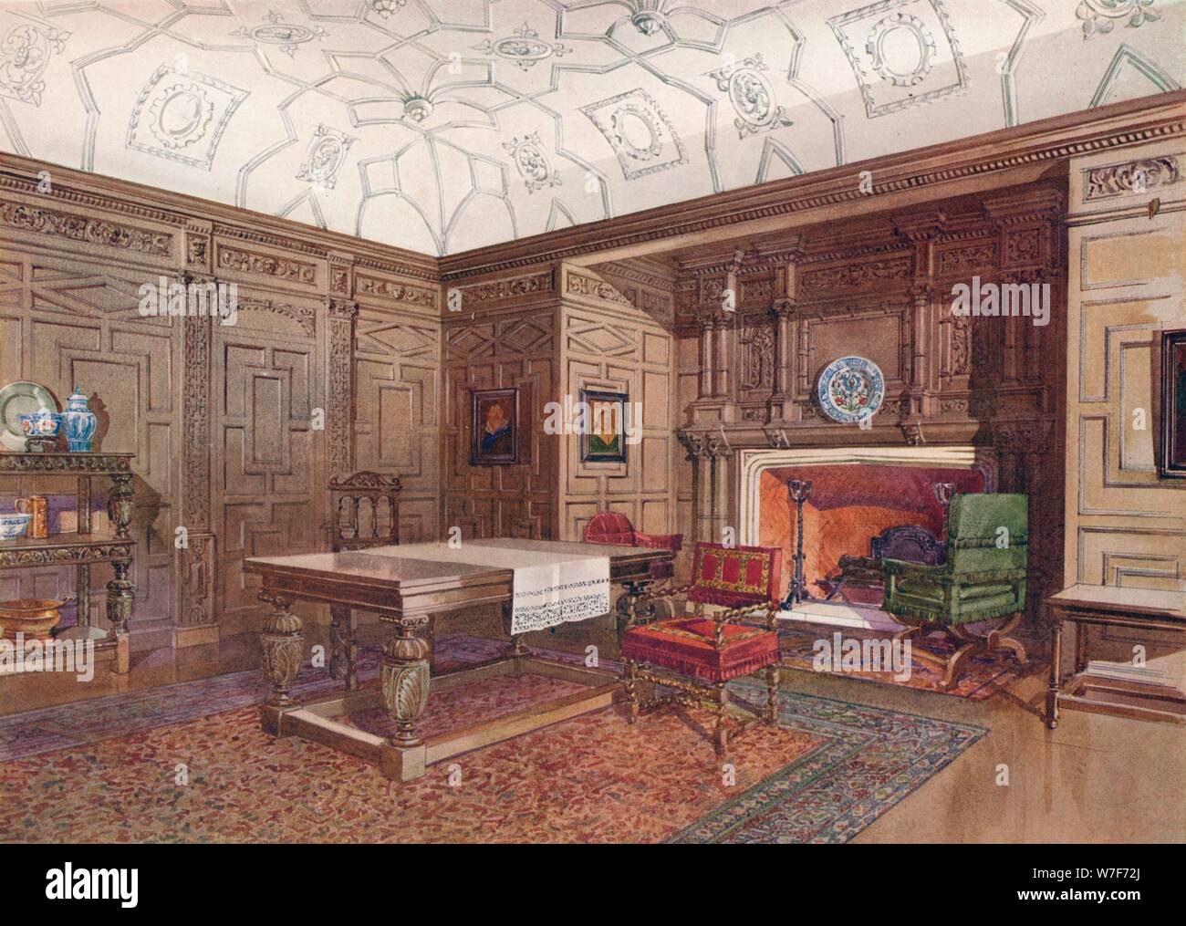 'Early giacobino Oak Room', 1912. Artista: sconosciuto. Foto Stock