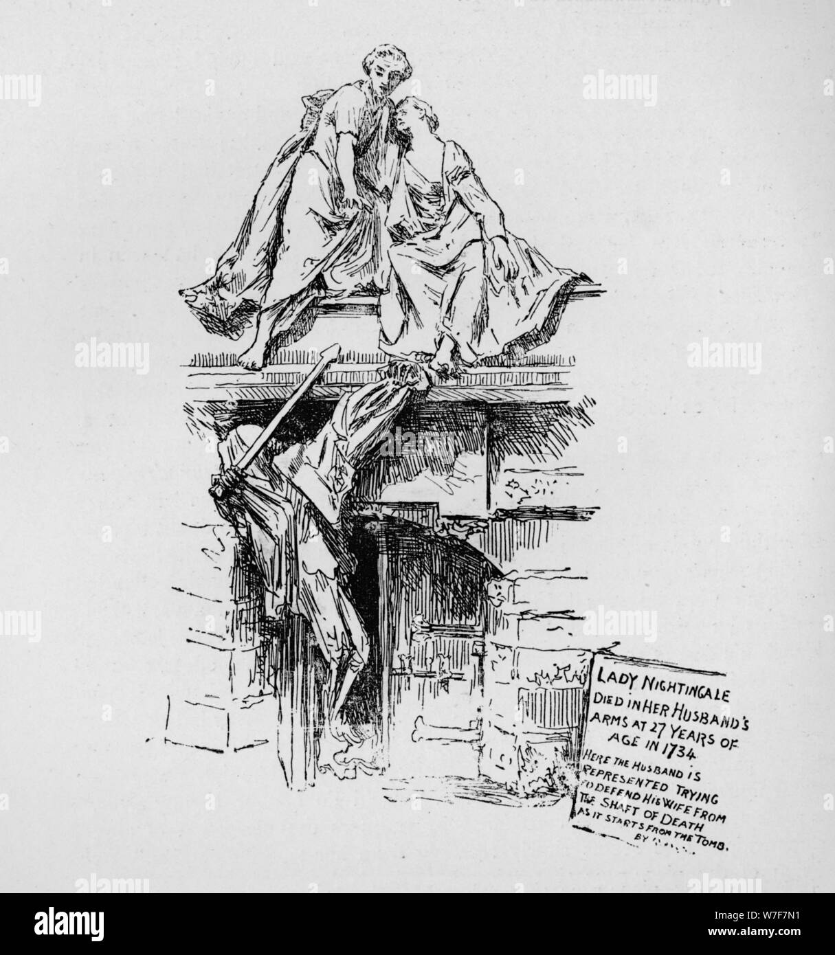 'L'usignolo monumento", 1890. Creatore: sconosciuto. Foto Stock