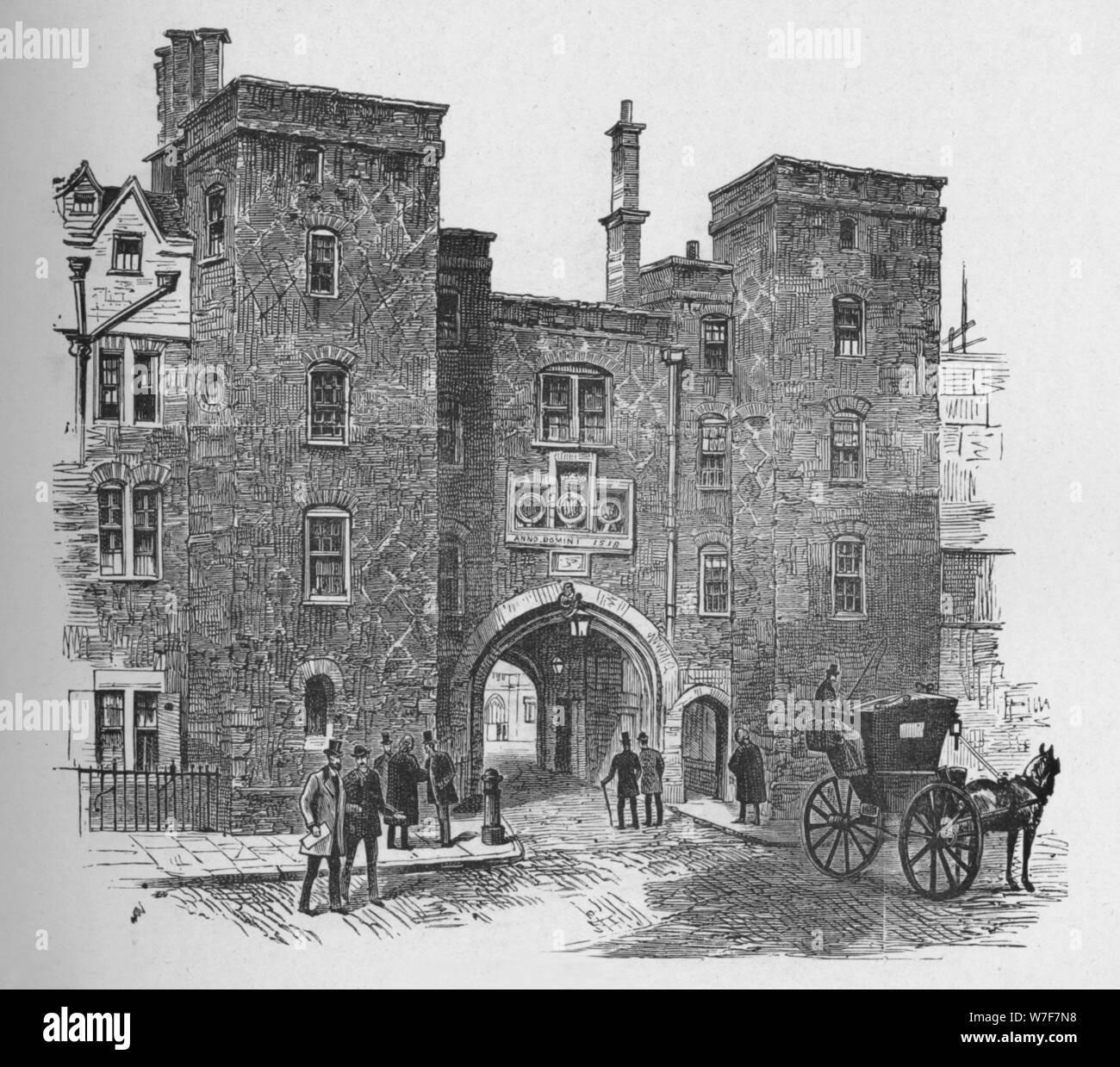 "Vecchio Gateway, LINCOLN' S INN", 1890. Artista: sconosciuto. Foto Stock