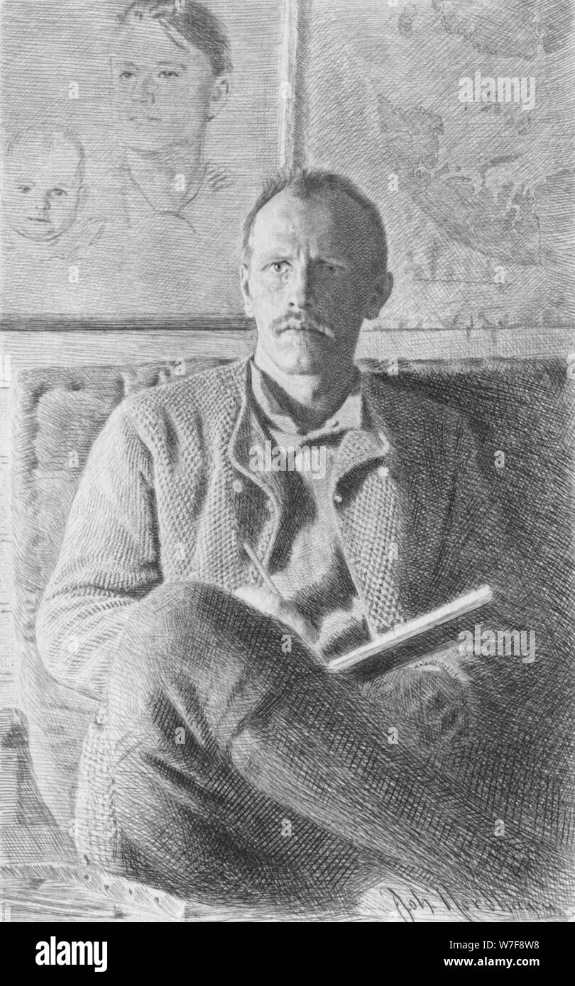 "Fridtjof Nansen', 1897. Artista: Johan Nordhagen. Foto Stock
