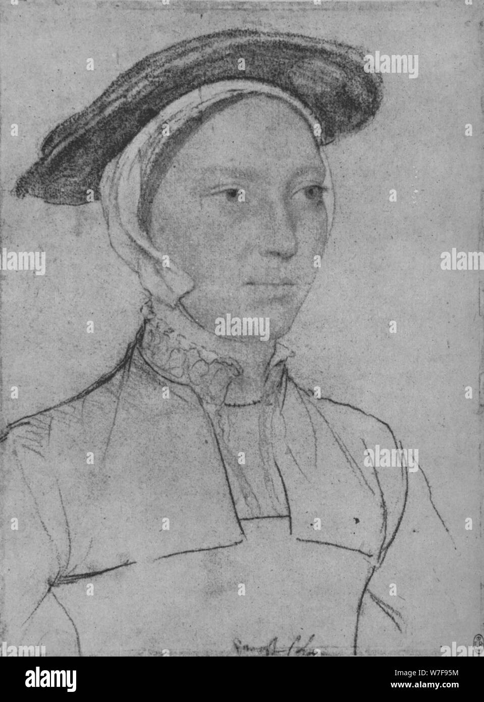 "Una signora: sconosciuto', c1532-1543 (1945). Artista: Hans Holbein il Giovane. Foto Stock