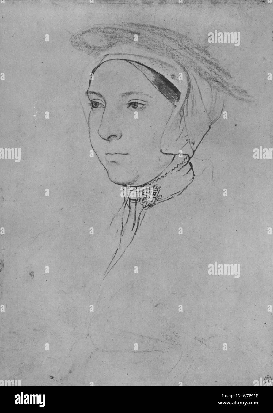 "Una signora: sconosciuto', c1532-1543 (1945). Artisti: Hans Holbein il Giovane e sconosciuto. Foto Stock