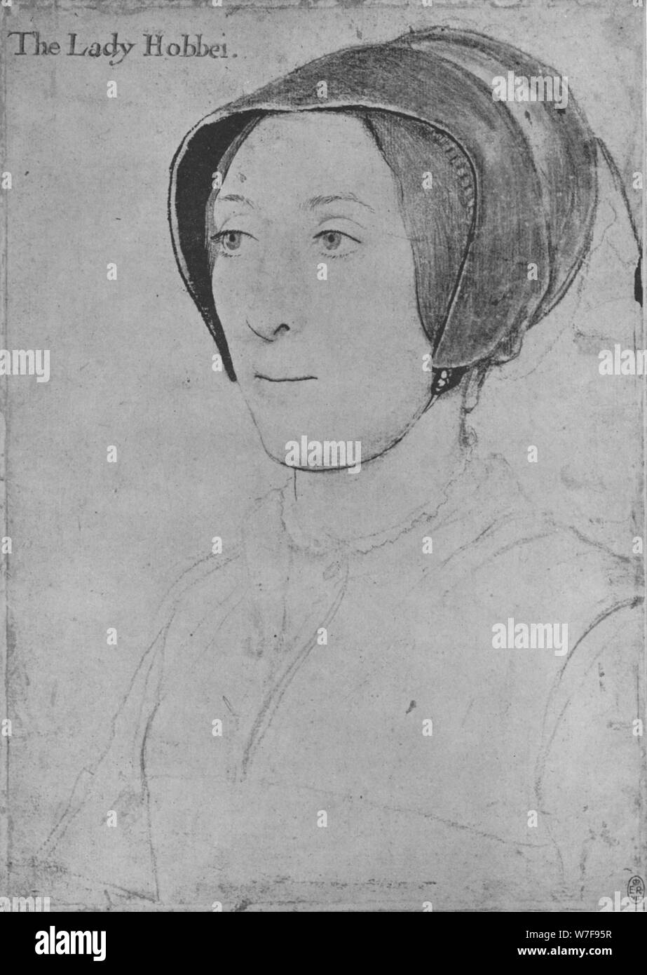 "Elizabeth Hoby', c1532-1543 (1945). Artista: Hans Holbein il Giovane. Foto Stock