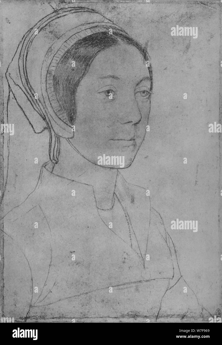 "Una signora: sconosciuto', c1532-1543 (1945). Artisti: Hans Holbein il Giovane e sconosciuto. Foto Stock